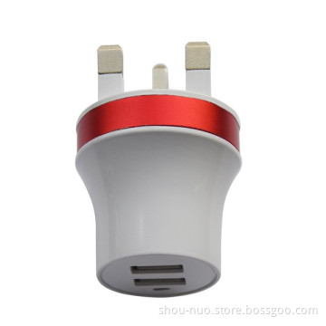 portable mini unique design uk dual usb wall charger